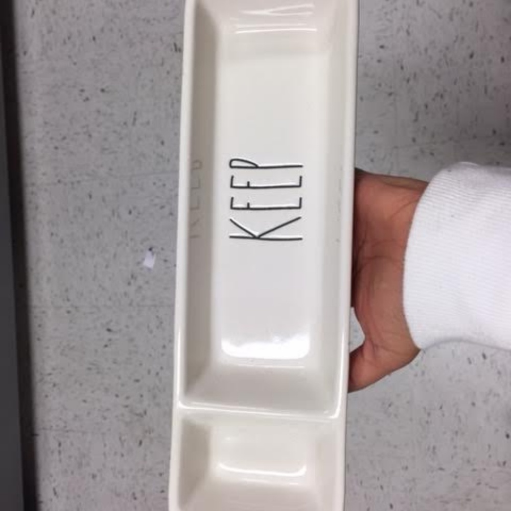 Rae Dunn KEEP Organizer Tray Artisan Ceramic